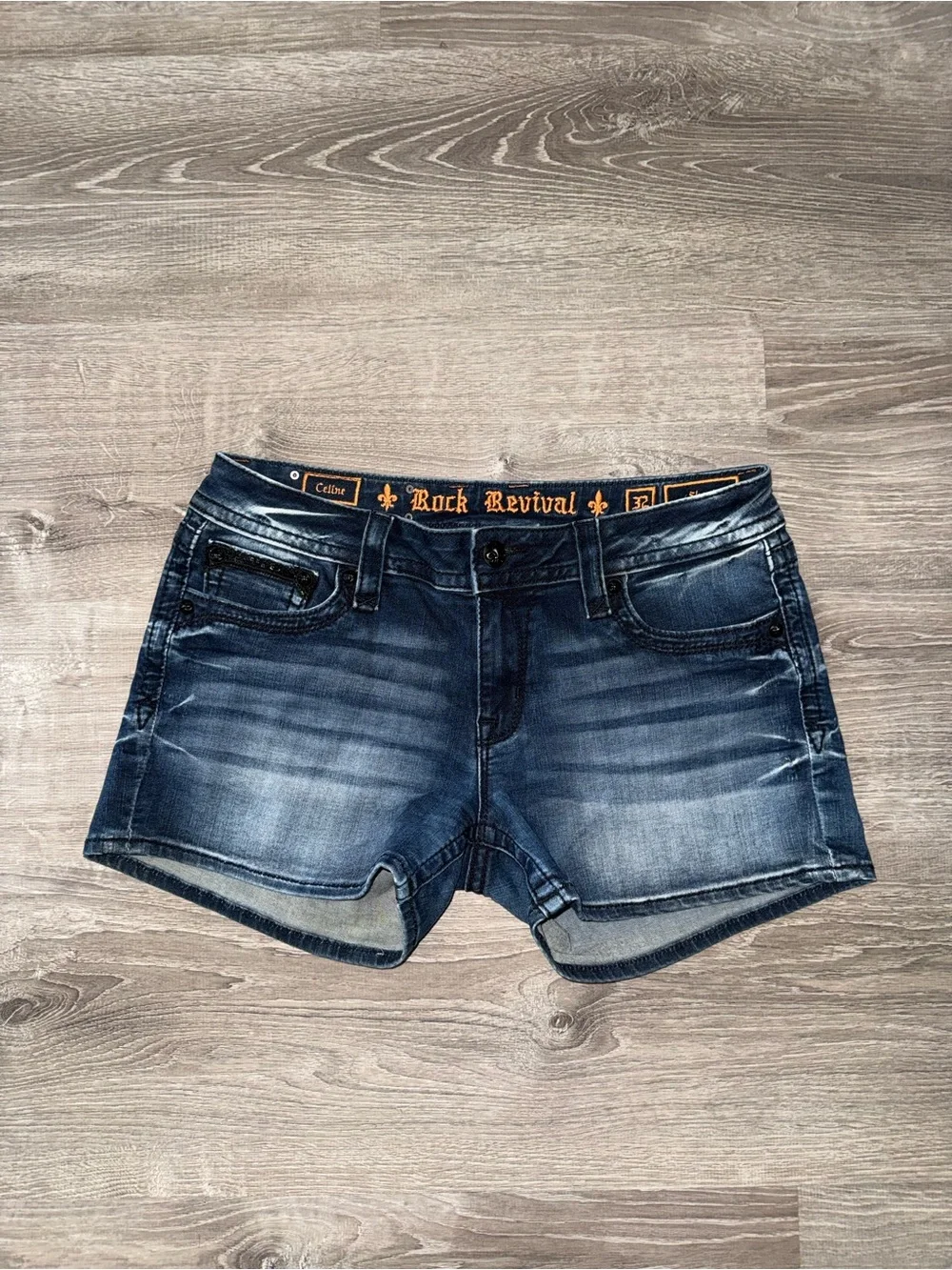 Rock Revival Women's Dark Blue Denim Shorts